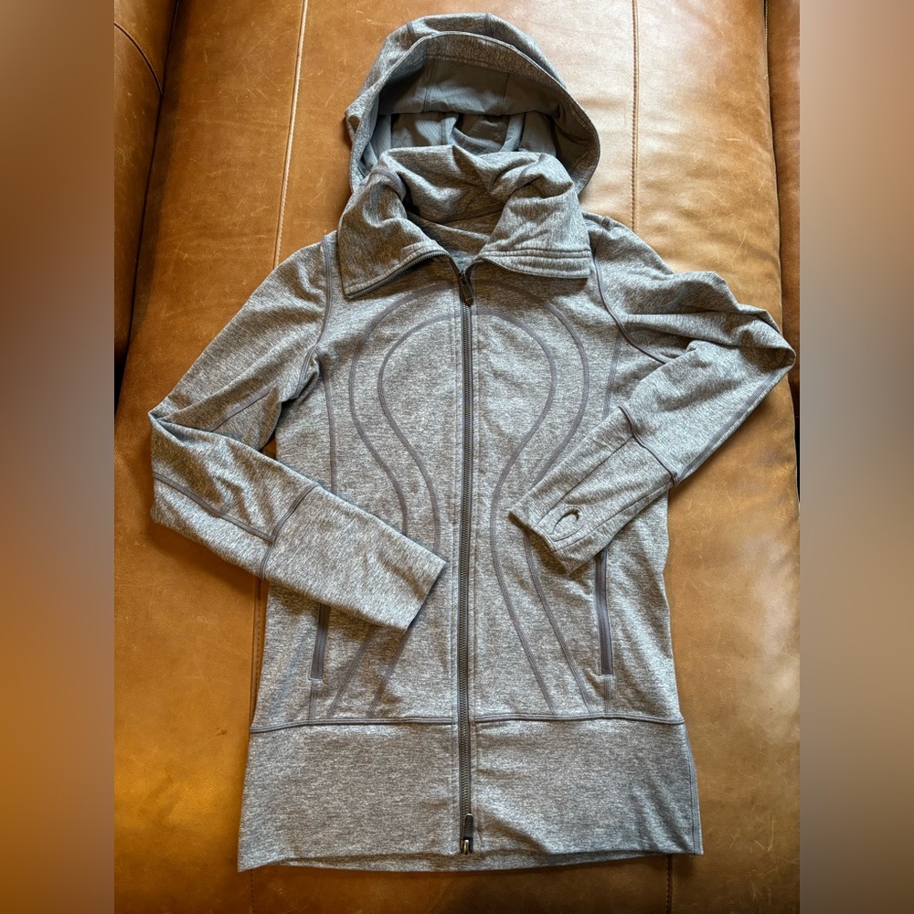 Gray Lululemon Women's Zip-Up Hoodie